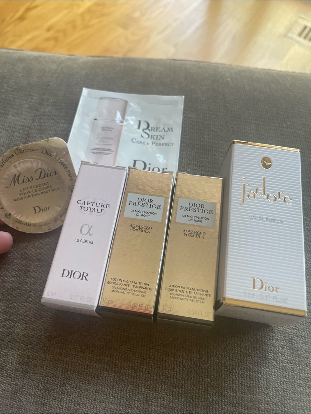 Dior Mini Skincare & Fragrance Set — White, Gold, Blush